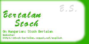 bertalan stoch business card